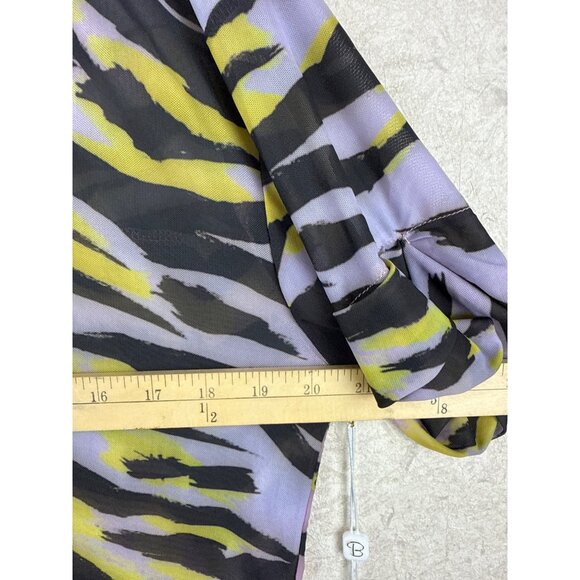 Beach Bunny Sienna Beach Women's Shirt Tiger Stripe Button Size Medium NWT - Picture 6 of 9